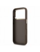 Guess iPhone 18 Pro Max Hülle Case 4G Metal Frame Armband Braun