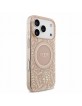Guess iPhone 18 Pro Hülle Case Flowers Allover MagSafe Armband Rosa