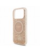 Guess iPhone 18 Pro Hülle Case Flowers Allover MagSafe Armband Rosa