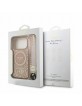 Guess iPhone 18 Pro Hülle Case Flowers Allover MagSafe Armband Rosa