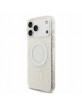 Guess iPhone 18 Pro Max Hülle Case Flowers Allover MagSafe Armband Weiß
