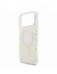 Guess iPhone 18 Pro Max Hülle Case Flowers Allover MagSafe Armband Weiß