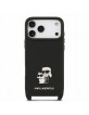 Karl Lagerfeld iPhone 18 Pro Max Hülle Case Saffiano Crossbody Schwarz