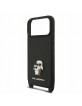Karl Lagerfeld iPhone 18 Pro Max Hülle Case Saffiano Crossbody Schwarz
