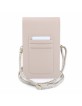 Guess Phone Schultertasche Grained 4G Metal Logo Rosa