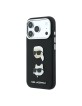 Karl Lagerfeld iPhone 18 Pro / 17 Pro Hülle Case Saffiano K & CH Heads Schwarz