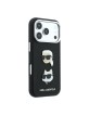 Karl Lagerfeld iPhone 18 Pro / 17 Pro Hülle Case Saffiano K & CH Heads Schwarz