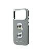 Karl Lagerfeld iPhone 18 Pro Max / 17 Pro Max Hülle Case Saffiano K & CH Heads Grau