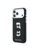 Karl Lagerfeld iPhone 18 Pro Max / 17 Pro Max Hülle Case Saffiano K & CH Heads Schwarz