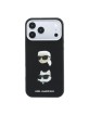 Karl Lagerfeld iPhone 18 Pro Max / 17 Pro Max Hülle Case Saffiano K & CH Heads Schwarz