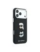 Karl Lagerfeld iPhone 18 Pro Max / 17 Pro Max Hülle Case Saffiano K & CH Heads Schwarz