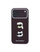 Karl Lagerfeld iPhone 18 Pro Max / 17 Pro Max Hülle Case Saffiano K & CH Heads Burgundy