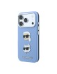Karl Lagerfeld iPhone 18 Pro / 17 Pro Hülle Case Saffiano K & CH Heads Blau
