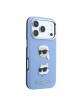 Karl Lagerfeld iPhone 18 Pro / 17 Pro Hülle Case Saffiano K & CH Heads Blau
