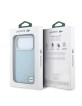 Lacoste iPhone 18 Pro / 17 Pro Hülle Case Metal Frame Petit Pique MagSafe Blau