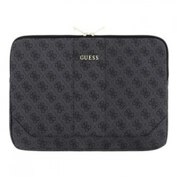 Guess Notebook Tasche 13 Leder 4G Hülle Grau