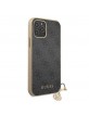 Guess iPhone 12 / 12 Pro Case Cover Charms 4G Gray