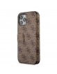 Guess iPhone 12 / 12 Pro Case Cover 4G Book Case Brown