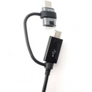 Original Samsung cable micro USB + USB-C combo 1.5m EP-DG950DBE black