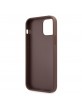 Guess iPhone 12 / 12 Pro Case Cover Big 4G Metal Logo Brown