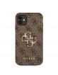 Guess iPhone 11 Hülle Case Cover Big 4G Metal Logo Braun