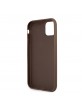 Guess iPhone 11 Case Cover Big 4G Metal Logo Brown