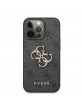 Guess iPhone 13 Pro Max Hülle 4G Big Metal Logo Case Cover Grau