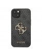 Guess iPhone 13 Hülle 4G Big Metal Logo Case Cover Grau