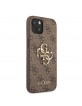 Guess iPhone 13 Hülle Case Cover Big 4G Metal Logo Braun