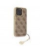 Guess iPhone 13 Pro Case Charms 4G + Pendant Brown