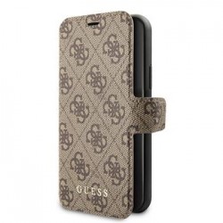 Guess iPhone 11 Tasche Book Case Cover 4G Braun