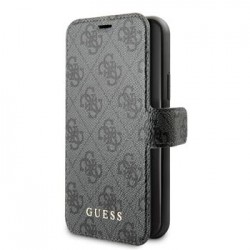 Guess iPhone 11 Handytasche Book Case 4G Grau