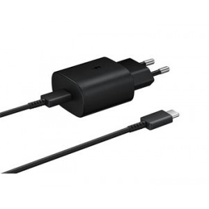 Original Samsung power supply 25W + USB-C 1m cable black EP-TA800XWE
