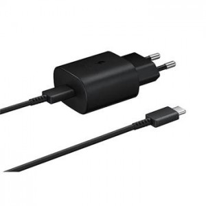 Original Samsung power supply 25W + cable USB-C Black EP-TA800EBE
