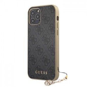 Guess iPhone 12 / 12 Pro Case Cover Charms 4G Gray