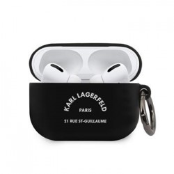 Karl Lagerfeld AirPods Pro Case Rue St Guillaume Silicone Black