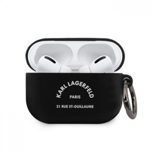 Karl Lagerfeld AirPods Pro Case Rue St Guillaume Silicone Black