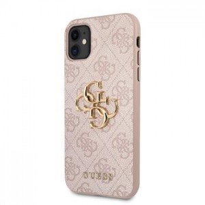 Guess iPhone 11 Case Cover Big 4G Metal Logo Pink