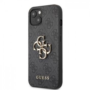 Guess iPhone 13 Case 4G Big Metal Logo Cover Gray