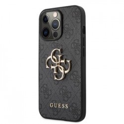 Guess iPhone 13 Pro Hülle 4G Big Metal Logo Case Cover Grau