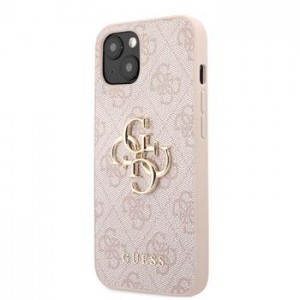 Guess iPhone 13 Hülle 4G Big Metal Logo Case Cover Rosa Pink
