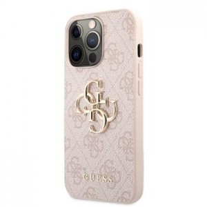 Guess iPhone 13 Pro Case 4G Big Metal Logo Cover Pink