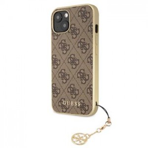 Guess iPhone 13 Hülle Case Charms 4G + Anhänger Braun