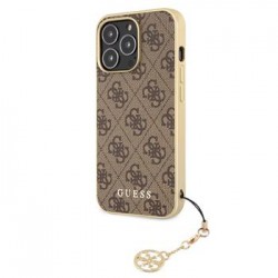 Guess iPhone 13 Pro Case Charms 4G + Pendant Brown