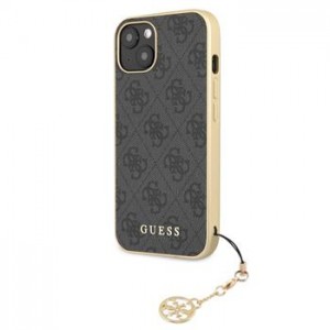 Guess iPhone 13 Hülle Case Charms 4G + Anhänger Grau