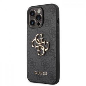 Guess iPhone 14 Pro Case 4G Big Metal Logo Cover Gray