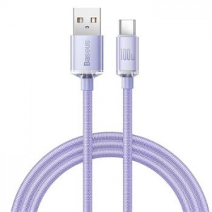 Baseus Data Cable USB - USB-C 100W 1.2m Crystal Shine Series Purple CAJY000405