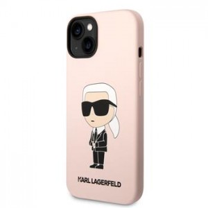 Karl Lagerfeld iPhone 14 Plus / 15 Plus Hülle Case Ikonik Silikon Rosa