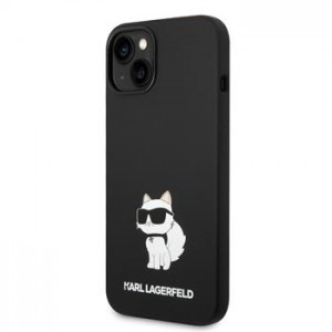 Karl Lagerfeld iPhone 14 Plus / 15 Plus Hülle Case Silikon Choupette Schwarz