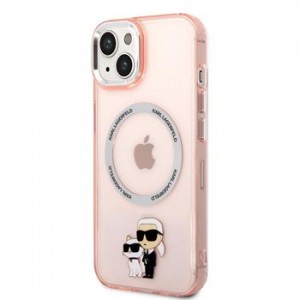 Karl Lagerfeld iPhone 14 Plus / 15 Plus Case Magsafe Karl Choupette Pink